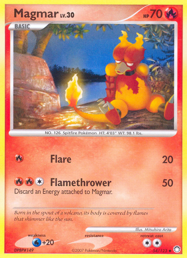 Magmar (54/123) [Diamond & Pearl: Mysterious Treasures] | Dragon's Lair Comics and Fantasy Houston TX