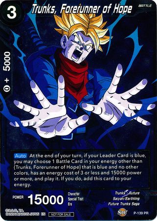 Trunks, Forerunner of Hope (P-139) [Promotion Cards] | Dragon's Lair Comics and Fantasy Houston TX