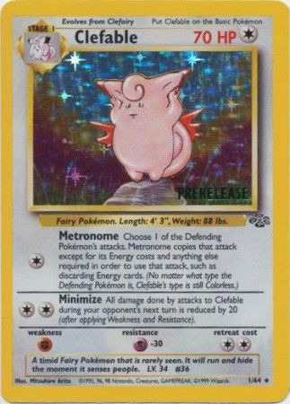 Clefable (1/64) (Prerelease Promo) [Jungle Unlimited] | Dragon's Lair Comics and Fantasy Houston TX