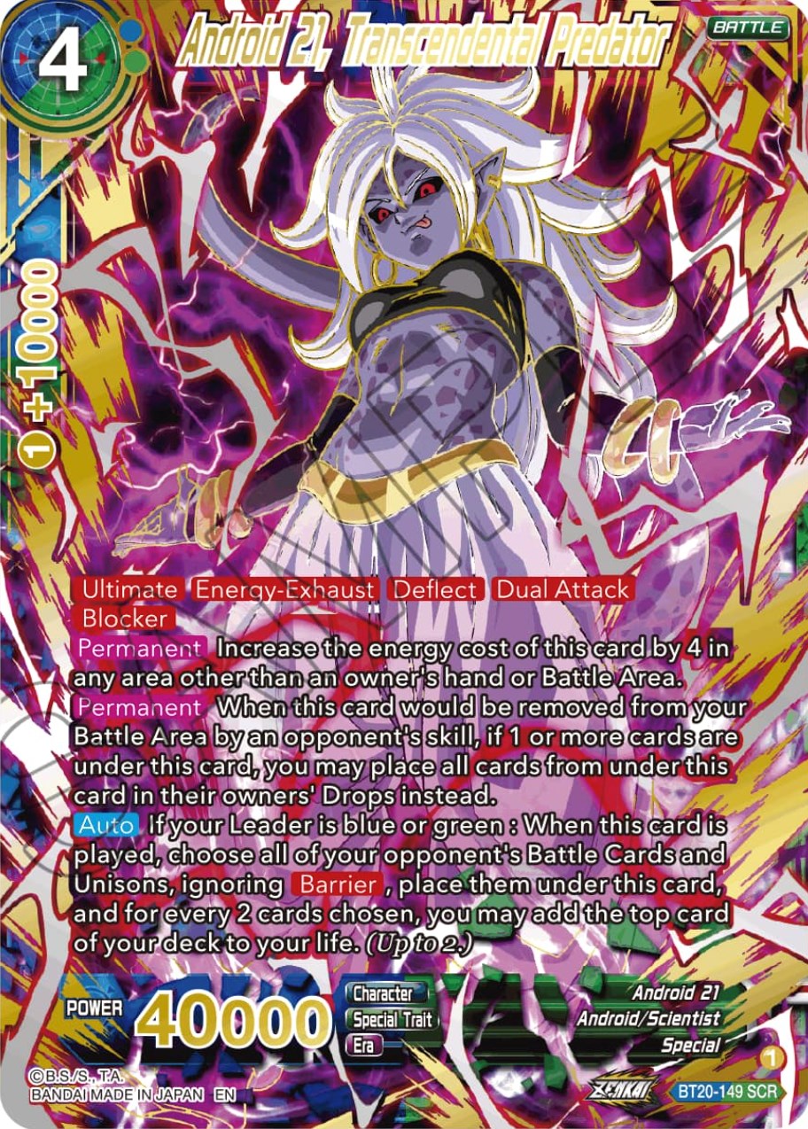 Android 21, Transcendental Predator (SPR) (BT20-149) [Power Absorbed] | Dragon's Lair Comics and Fantasy Houston TX