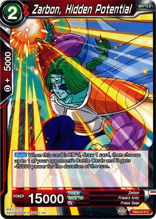 Zarbon, Hidden Potential (TB3-013) [Clash of Fates] | Dragon's Lair Comics and Fantasy Houston TX