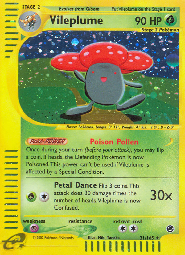 Vileplume (31/165) [Expedition: Base Set] | Dragon's Lair Comics and Fantasy Houston TX