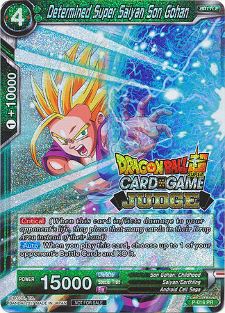 Determined Super Saiyan Son Gohan (P-016) [Judge Promotion Cards] | Dragon's Lair Comics and Fantasy Houston TX