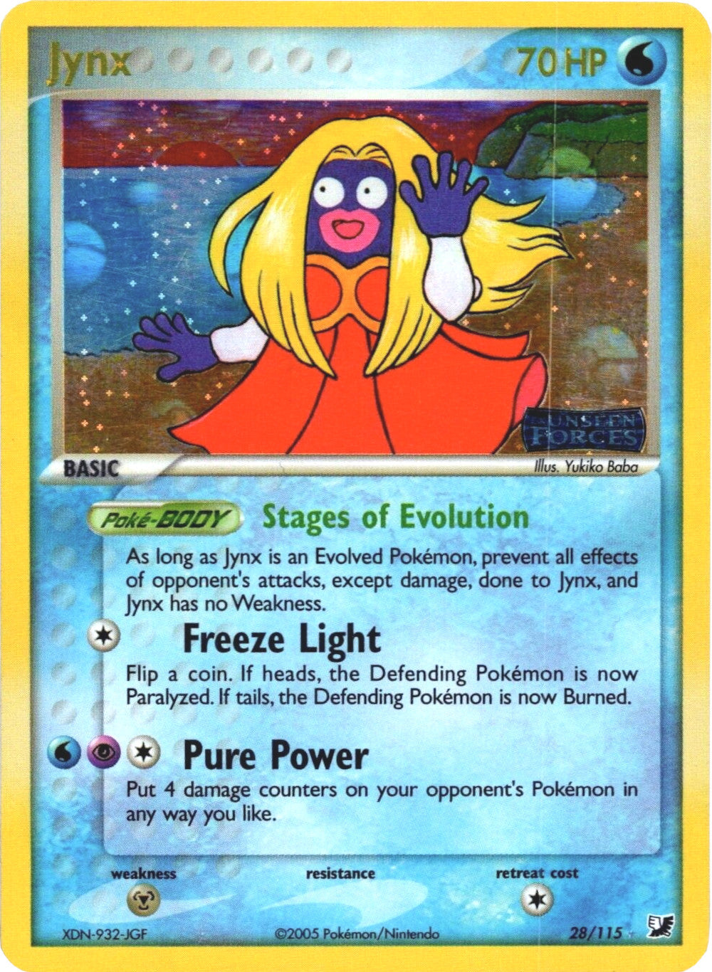 Jynx (28/115) (Stamped) [EX: Unseen Forces] | Dragon's Lair Comics and Fantasy Houston TX