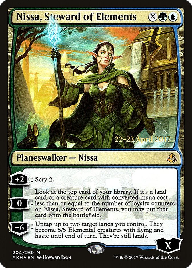 Nissa, Steward of Elements [Amonkhet Prerelease Promos] | Dragon's Lair Comics and Fantasy Houston TX