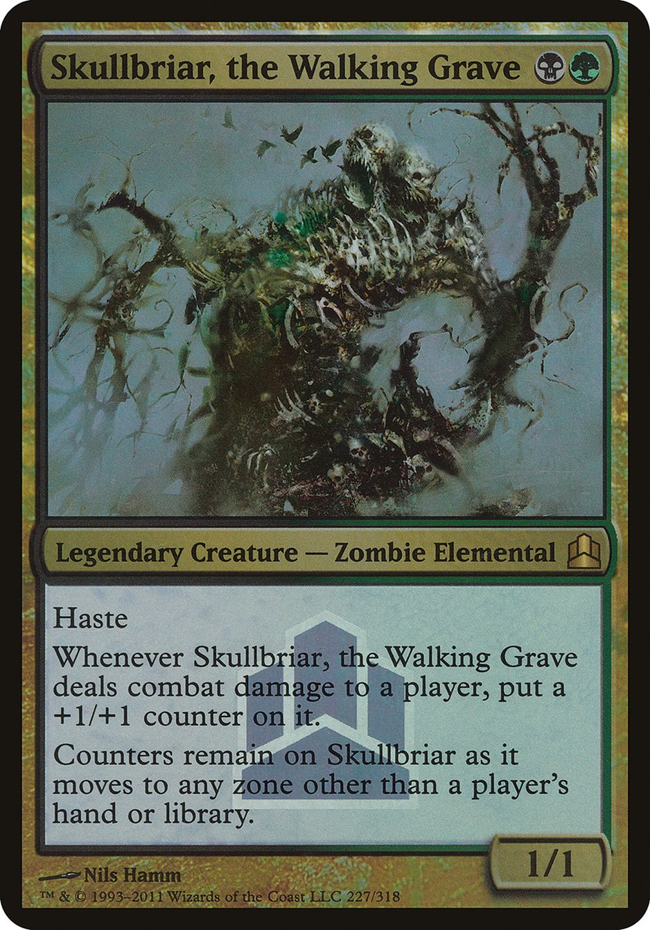 Skullbriar, the Walking Grave (Launch) (Oversized) [Commander 2011 Oversized] | Dragon's Lair Comics and Fantasy Houston TX