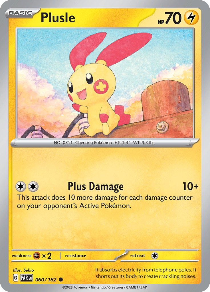 Plusle (060/182) [Scarlet & Violet: Paradox Rift] | Dragon's Lair Comics and Fantasy Houston TX