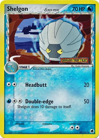 Shelgon (38/101) (Delta Species) (Stamped) [EX: Dragon Frontiers] | Dragon's Lair Comics and Fantasy Houston TX