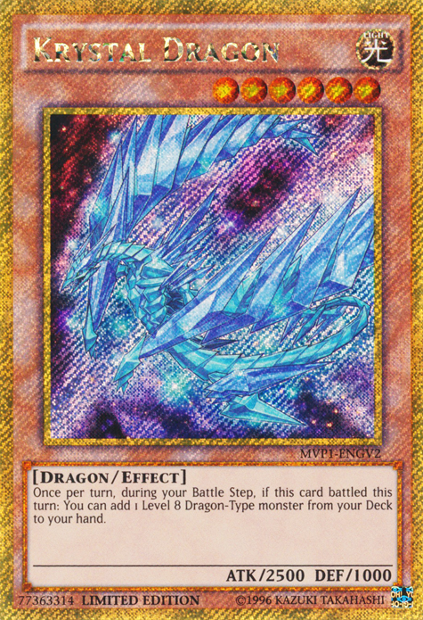 Krystal Dragon [MVP1-ENGV2] Gold Secret Rare | Dragon's Lair Comics and Fantasy Houston TX