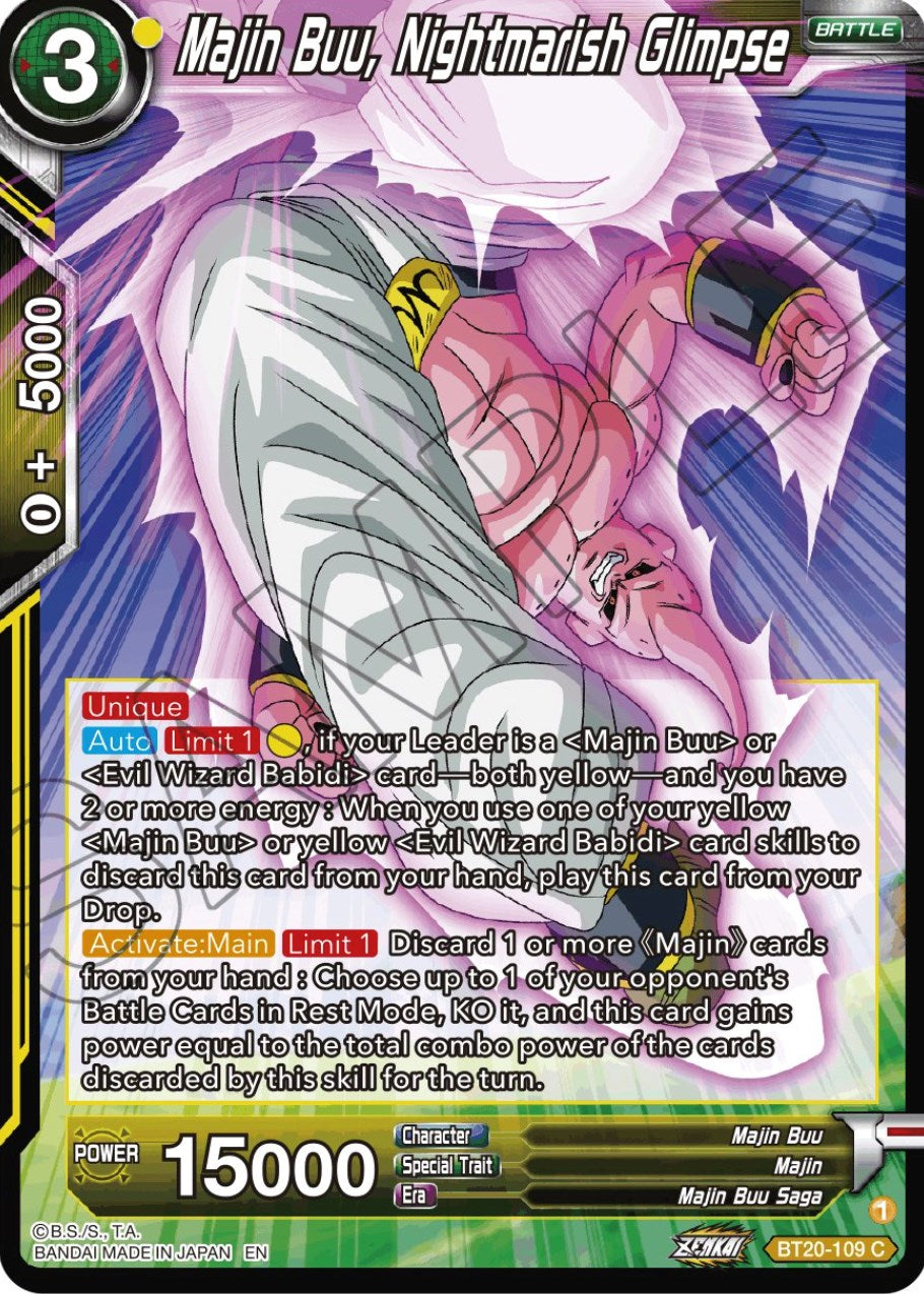 Majin Buu, Nightmarish Glimpse (BT20-109) [Power Absorbed] | Dragon's Lair Comics and Fantasy Houston TX