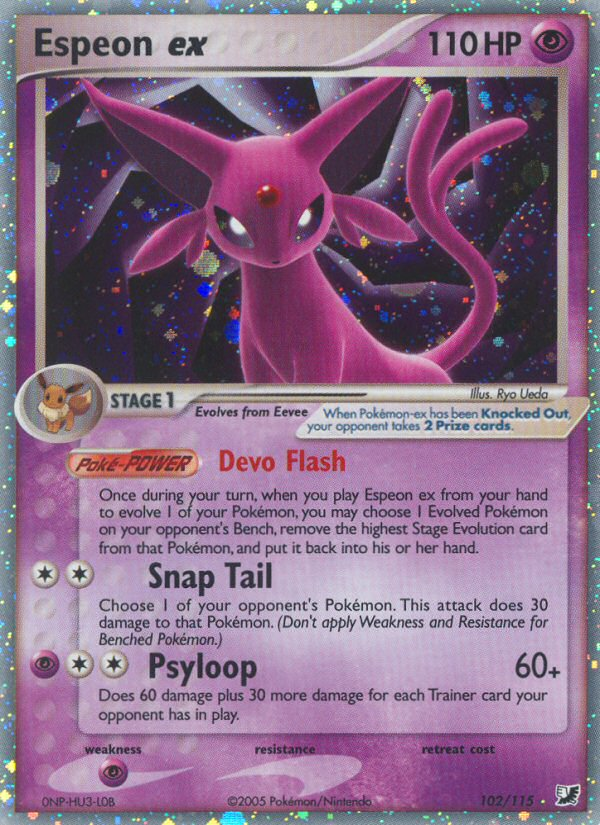 Espeon ex (102/115) [EX: Unseen Forces] | Dragon's Lair Comics and Fantasy Houston TX