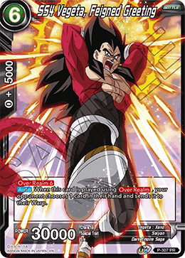 SS4 Vegeta, Feigned Greeting (P-307) [Tournament Promotion Cards] | Dragon's Lair Comics and Fantasy Houston TX