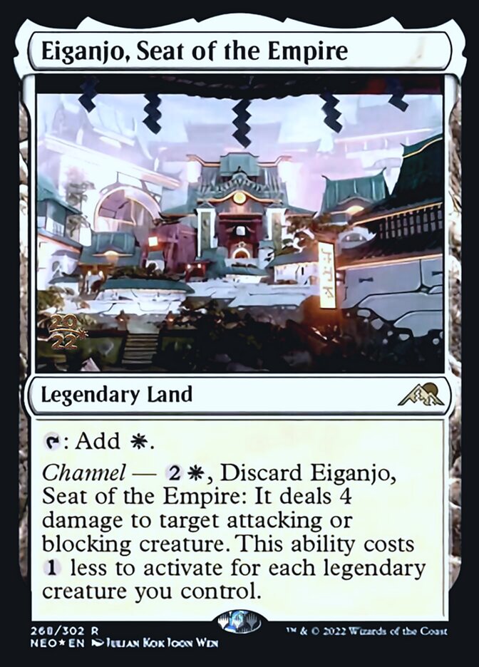 Eiganjo, Seat of the Empire [Kamigawa: Neon Dynasty Prerelease Promos] | Dragon's Lair Comics and Fantasy Houston TX