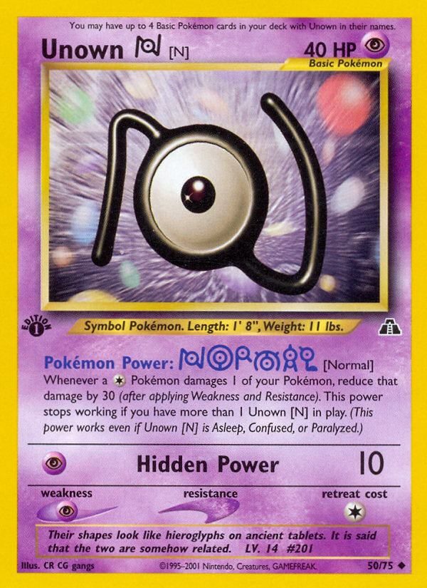 Unown [N] (50/75) [Neo Discovery 1st Edition] | Dragon's Lair Comics and Fantasy Houston TX