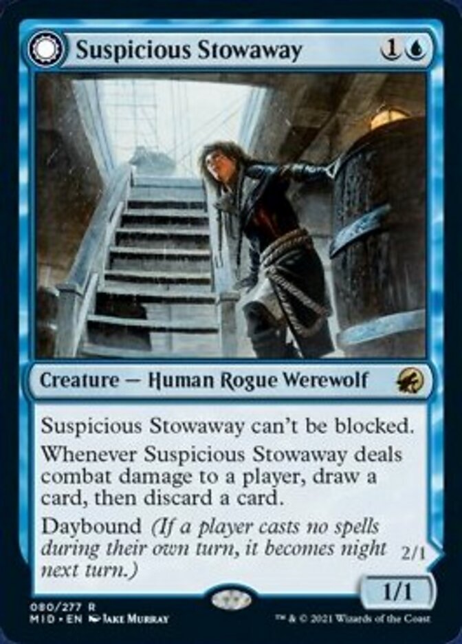 Suspicious Stowaway // Seafaring Werewolf [Innistrad: Midnight Hunt] | Dragon's Lair Comics and Fantasy Houston TX