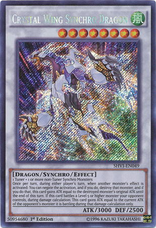 Crystal Wing Synchro Dragon [SHVI-EN049] Secret Rare | Dragon's Lair Comics and Fantasy Houston TX