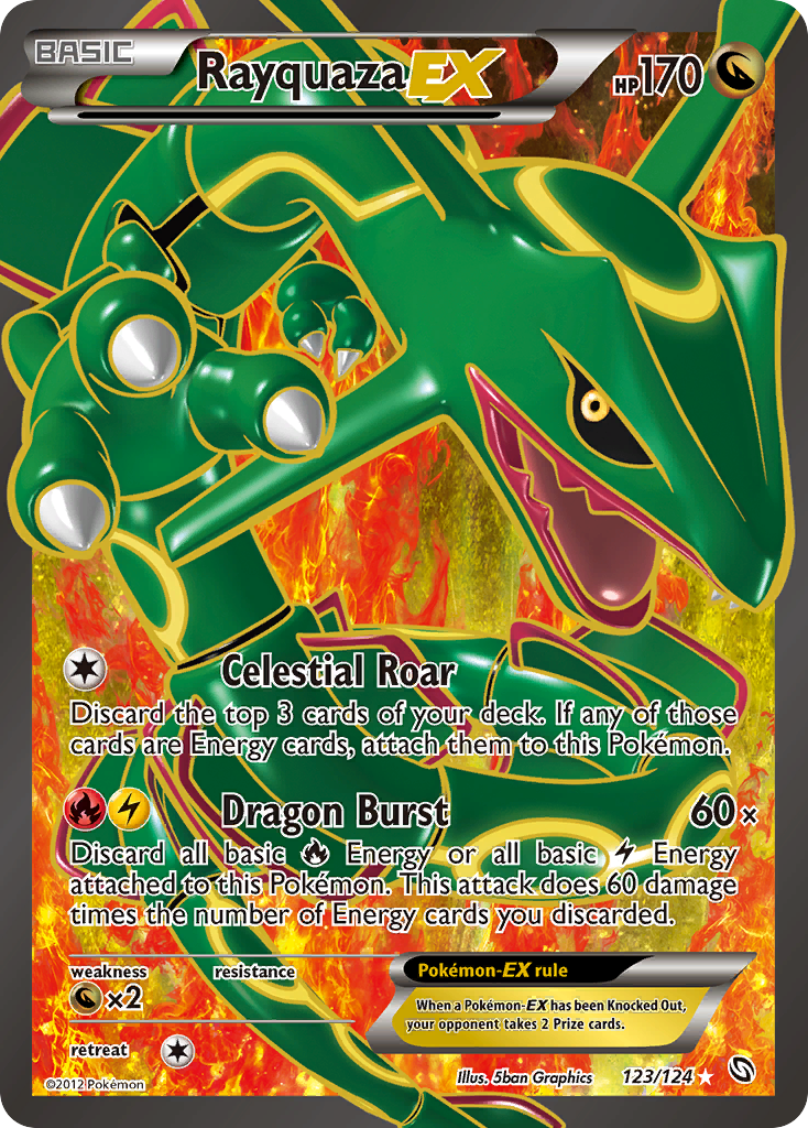 Rayquaza EX (123/124) [Black & White: Dragons Exalted] | Dragon's Lair Comics and Fantasy Houston TX