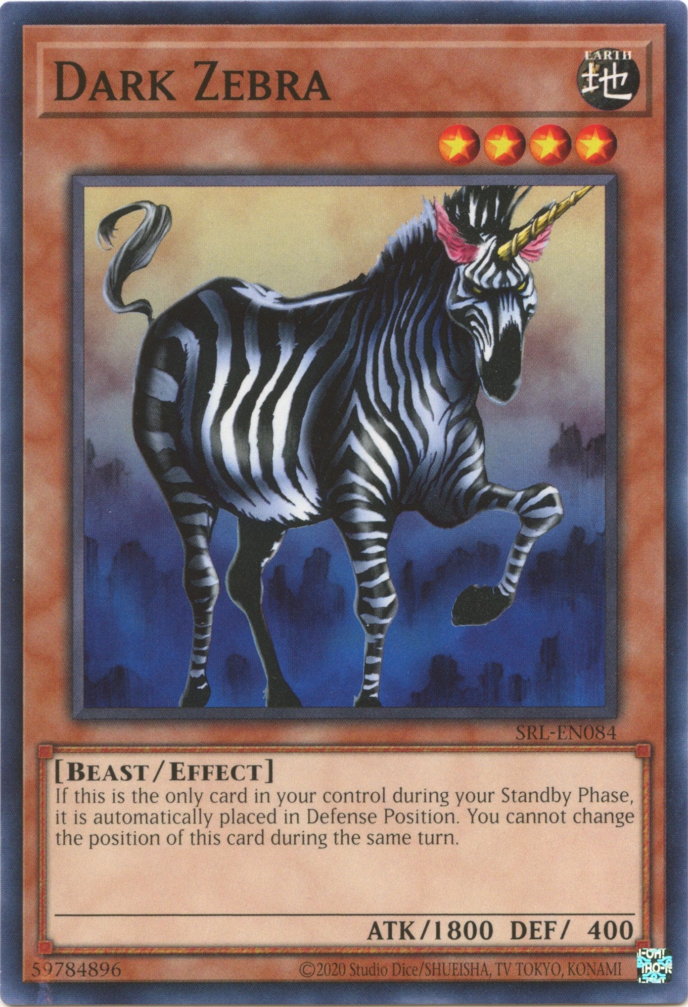 Dark Zebra (25th Anniversary) [SRL-EN084] Common | Dragon's Lair Comics and Fantasy Houston TX