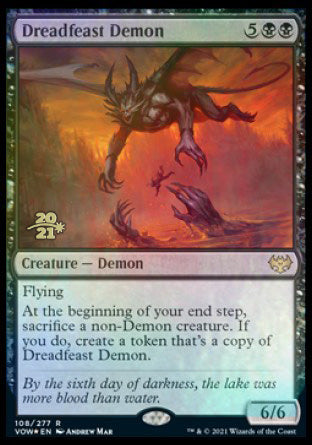 Dreadfeast Demon [Innistrad: Crimson Vow Prerelease Promos] | Dragon's Lair Comics and Fantasy Houston TX