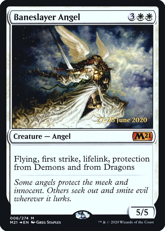 Baneslayer Angel [Core Set 2021 Prerelease Promos] | Dragon's Lair Comics and Fantasy Houston TX