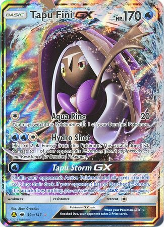 Tapu Fini GX (39/147) (Alternate card) (Jumbo Card) [Sun & Moon: Burning Shadows] | Dragon's Lair Comics and Fantasy Houston TX