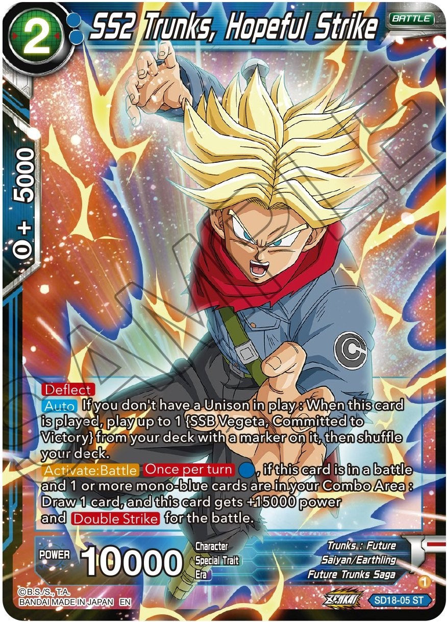 SS2 Trunks, Hopeful Strike (SD18-05) [Dawn of the Z-Legends] | Dragon's Lair Comics and Fantasy Houston TX