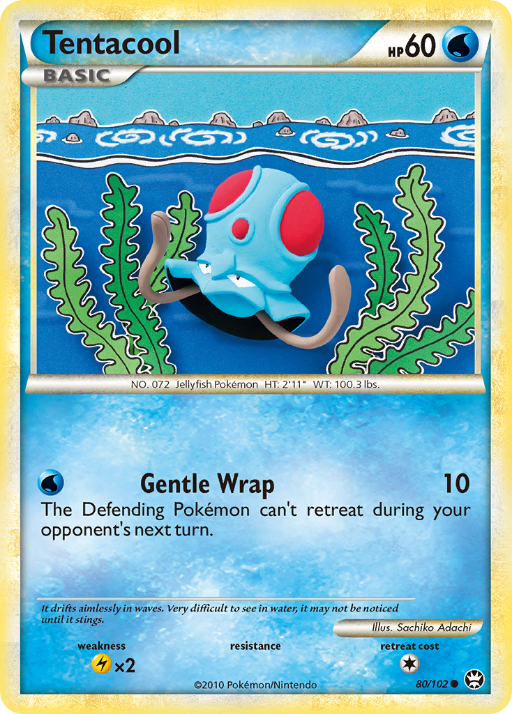 Tentacool (80/102) [HeartGold & SoulSilver: Triumphant] | Dragon's Lair Comics and Fantasy Houston TX