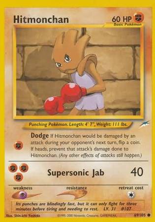 Hitmonchan (69/105) [Neo Destiny Unlimited] | Dragon's Lair Comics and Fantasy Houston TX