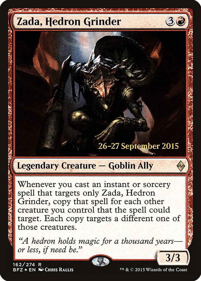 Zada, Hedron Grinder [Battle for Zendikar Prerelease Promos] | Dragon's Lair Comics and Fantasy Houston TX