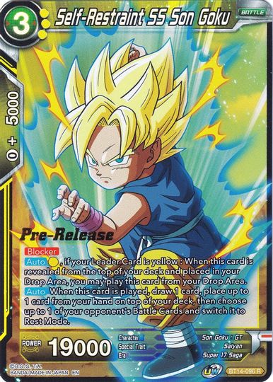 Self-Restraint SS Son Goku (BT14-096) [Cross Spirits Prerelease Promos] | Dragon's Lair Comics and Fantasy Houston TX