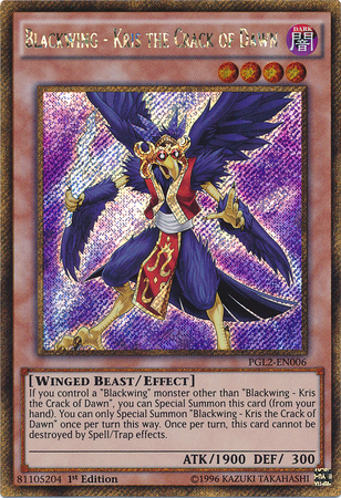 Blackwing - Kris the Crack of Dawn [PGL2-EN006] Gold Secret Rare | Dragon's Lair Comics and Fantasy Houston TX