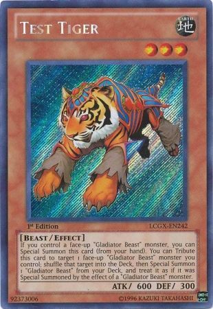 Test Tiger [LCGX-EN242] Secret Rare | Dragon's Lair Comics and Fantasy Houston TX