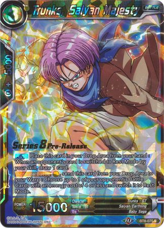 Trunks, Saiyan Majesty (BT8-075_PR) [Malicious Machinations Prerelease Promos] | Dragon's Lair Comics and Fantasy Houston TX