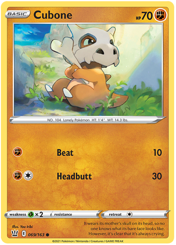 Cubone (069/163) [Sword & Shield: Battle Styles] | Dragon's Lair Comics and Fantasy Houston TX