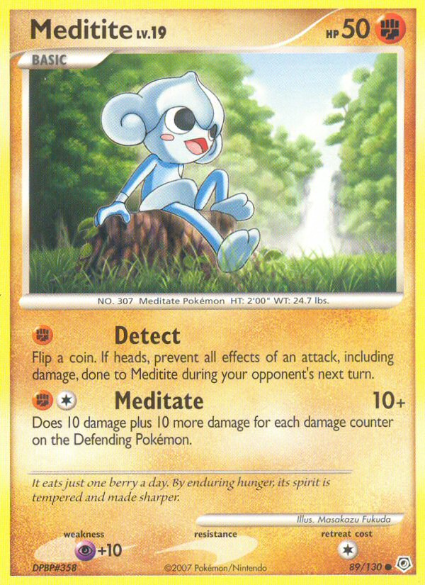 Meditite (89/130) [Diamond & Pearl: Base Set] | Dragon's Lair Comics and Fantasy Houston TX