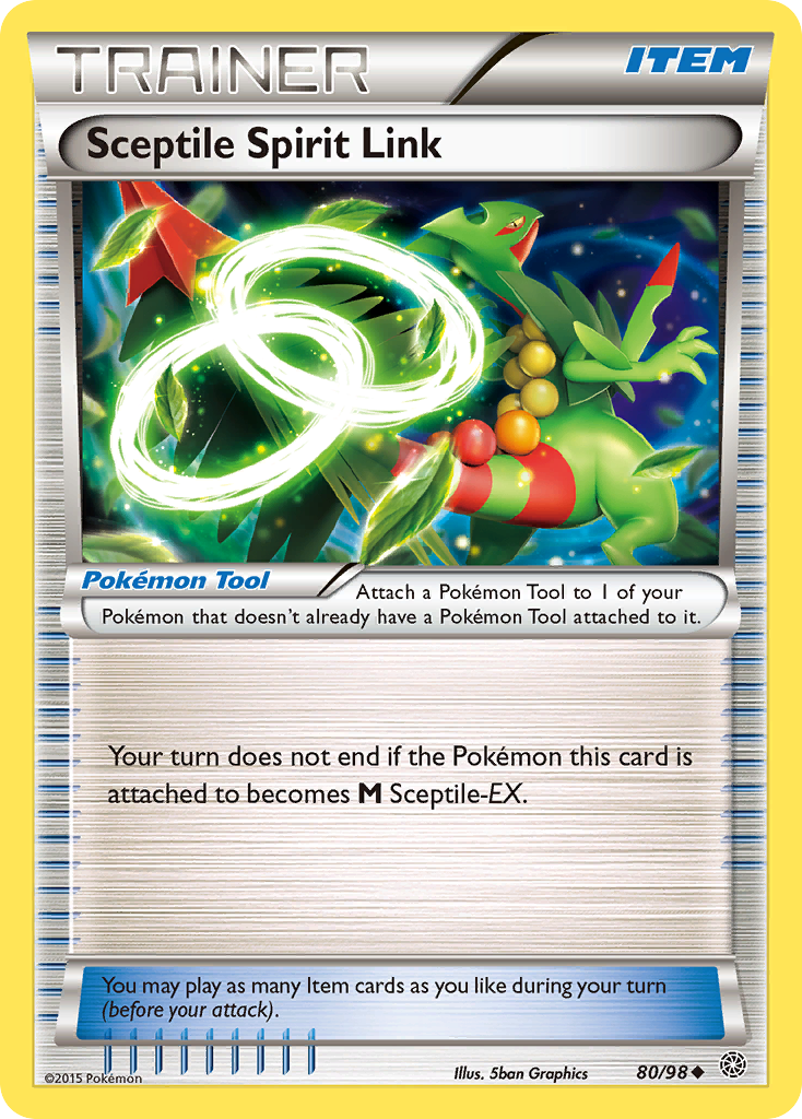 Sceptile Spirit Link (80/98) [XY: Ancient Origins] | Dragon's Lair Comics and Fantasy Houston TX