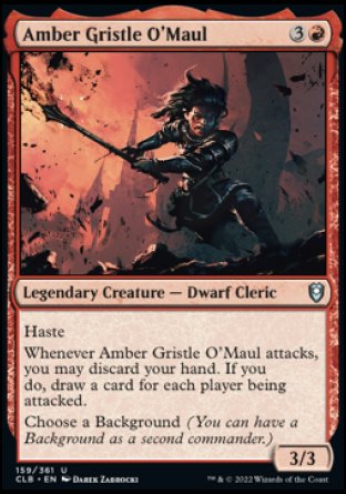 Amber Gristle O'Maul [Commander Legends: Battle for Baldur's Gate] | Dragon's Lair Comics and Fantasy Houston TX