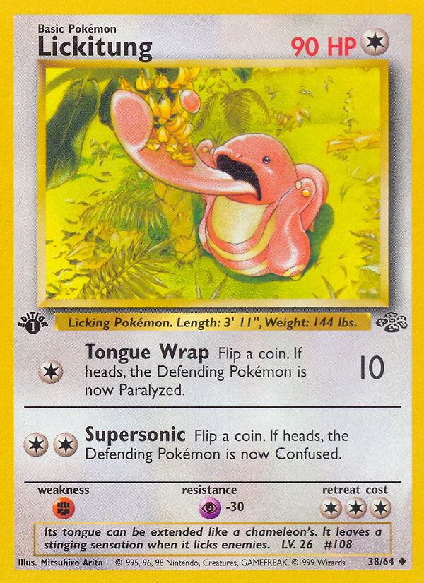 Lickitung (38/64) [Jungle 1st Edition] | Dragon's Lair Comics and Fantasy Houston TX