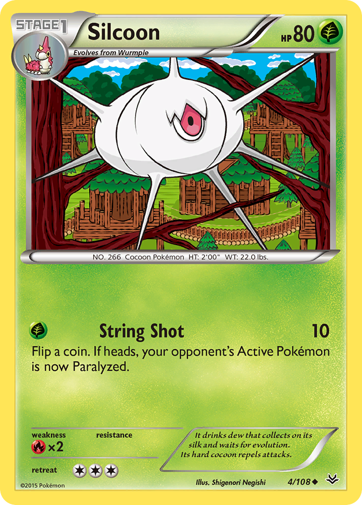 Silcoon (4/108) [XY: Roaring Skies] | Dragon's Lair Comics and Fantasy Houston TX