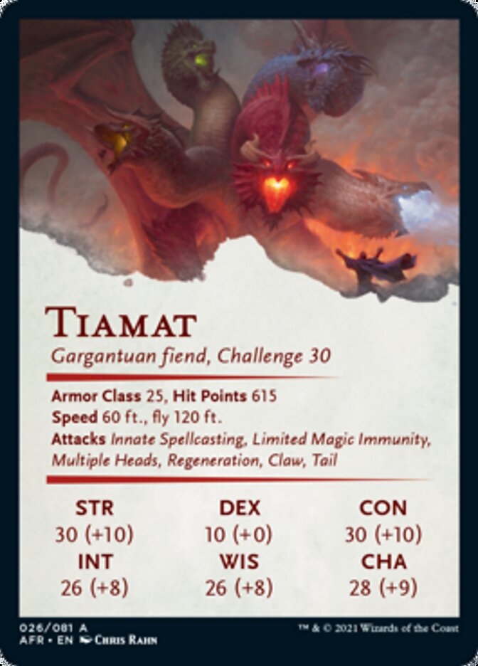 Tiamat Art Card [Dungeons & Dragons: Adventures in the Forgotten Realms Art Series] | Dragon's Lair Comics and Fantasy Houston TX