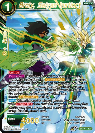 Broly, Saiyan Instinct (EX19-11) [Special Anniversary Set 2021] | Dragon's Lair Comics and Fantasy Houston TX