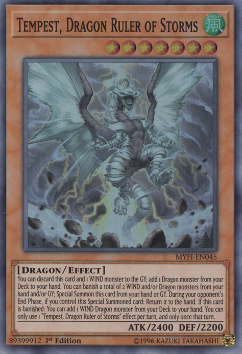 Tempest, Dragon Ruler of Storms [MYFI-EN045] Super Rare | Dragon's Lair Comics and Fantasy Houston TX