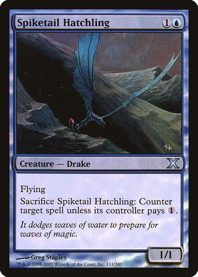 Spiketail Hatchling (Premium Foil) [Tenth Edition] | Dragon's Lair Comics and Fantasy Houston TX