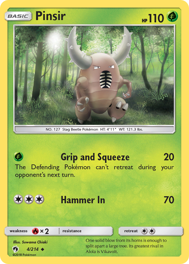 Pinsir (4/214) [Sun & Moon: Lost Thunder] | Dragon's Lair Comics and Fantasy Houston TX