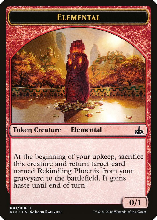 Elemental Token (001/006) [Rivals of Ixalan Tokens] | Dragon's Lair Comics and Fantasy Houston TX