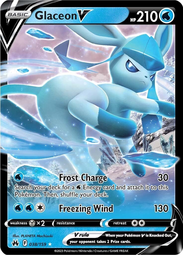 Glaceon V (038/159) [Sword & Shield: Crown Zenith] | Dragon's Lair Comics and Fantasy Houston TX