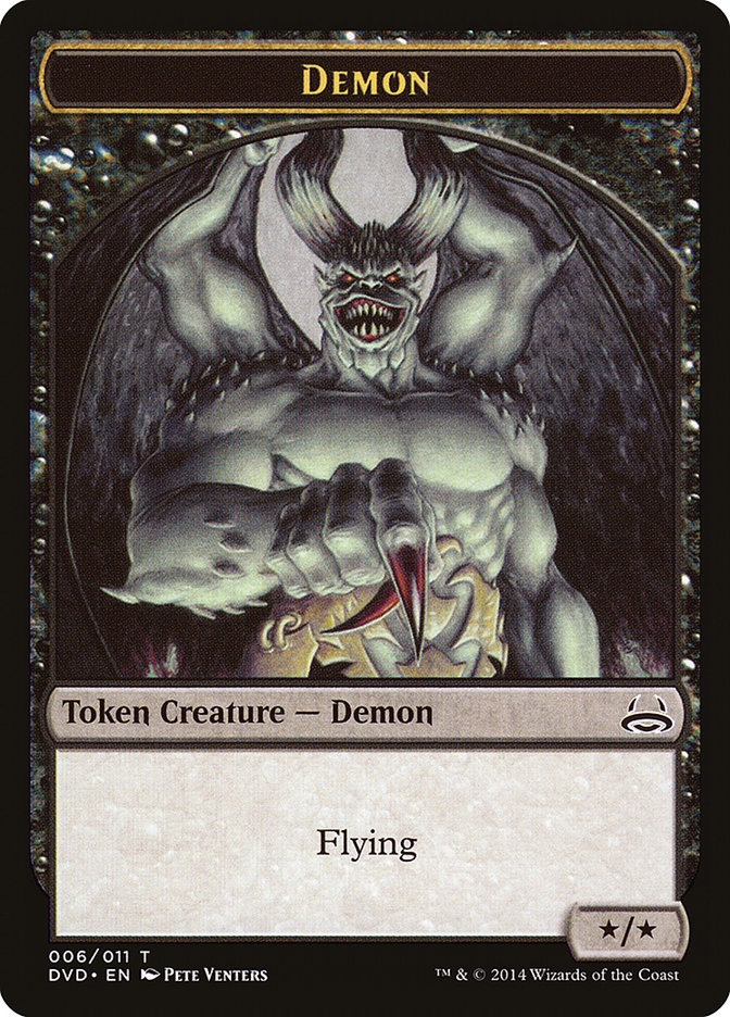 Demon Token (Divine vs. Demonic) [Duel Decks Anthology Tokens] | Dragon's Lair Comics and Fantasy Houston TX