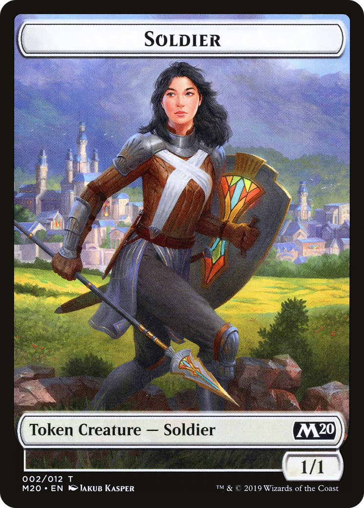 Soldier // Dinosaur Double-Sided Token [Game Night 2019 Tokens] | Dragon's Lair Comics and Fantasy Houston TX