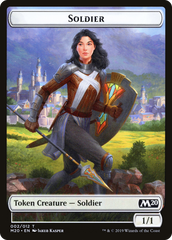 Soldier // Dinosaur Double-Sided Token [Game Night 2019 Tokens] | Dragon's Lair Comics and Fantasy Houston TX