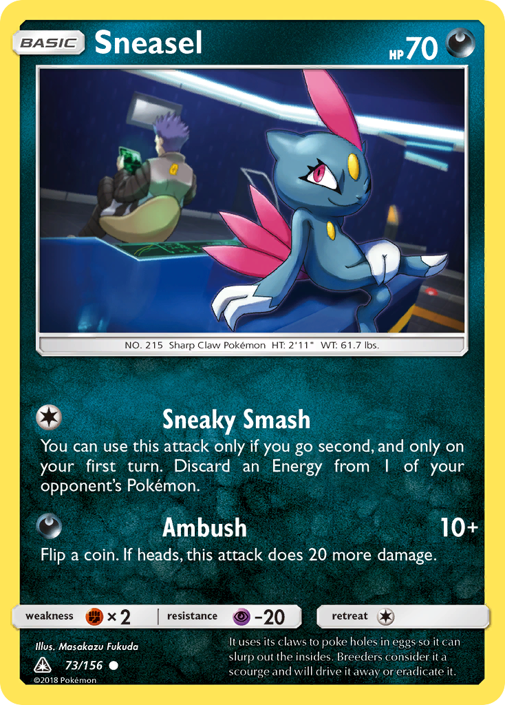 Sneasel (73/156) [Sun & Moon: Ultra Prism] | Dragon's Lair Comics and Fantasy Houston TX